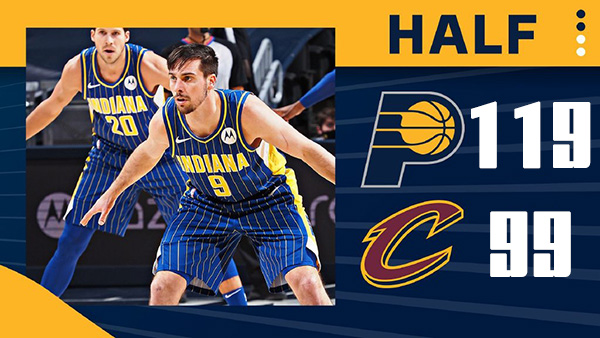 NBA简报：步行者119-99轻取骑士 萨博尼斯25+11+7