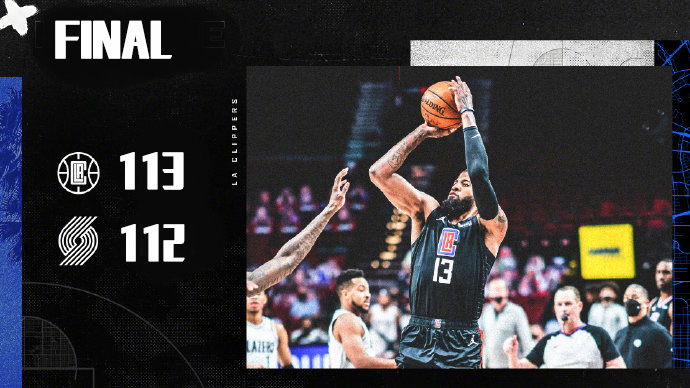 NBA每日综述：快船逆转开拓者 篮网7人上双胜鹈鹕